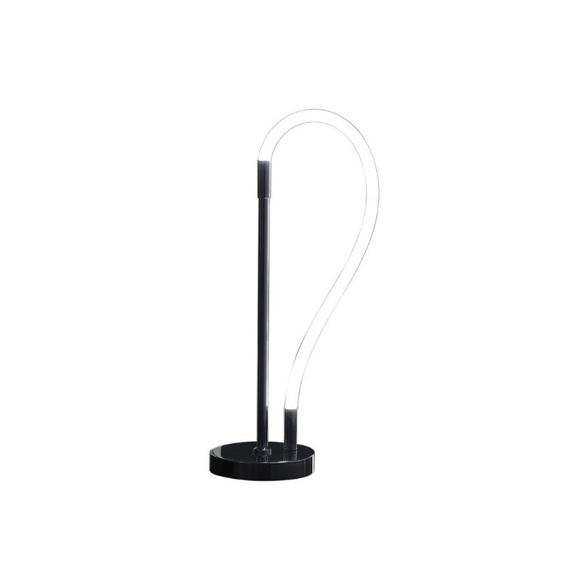 20.25-inch flexible LED tube light with magnetic lamp head, modern chrome silver desk lamp, durable lampshade