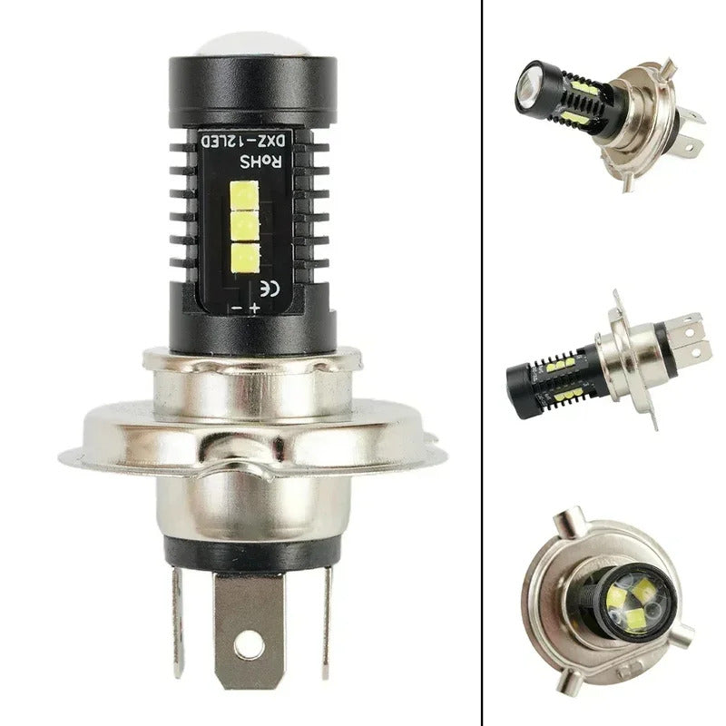 H4 9003 HB2 LED Headlight Bulb Conversion Kit 9003 60W 1800LM 6000K Car COB LED Conversion Headlight Bulb Hi/Lo Lighting LED Bulb, No Battery Included