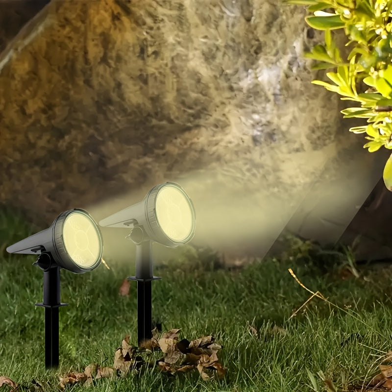 Solar Outdoor Spotlight, 55 LEDs 3 Modes, Christmas Decoration Landscape Lighting, Solar Path Light - Perfect for Garden Festival Decoration, Solar Spotlight Outdoor, Suitable for Courtyard, Garden Solar Flood Light