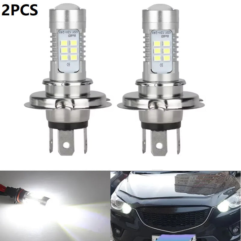 2-Pack H4/9003/HB2 LED Headlight Conversion Kit High Brightness Car Motorcycle Truck Fog Light Driving Light 6000K Color Temperature