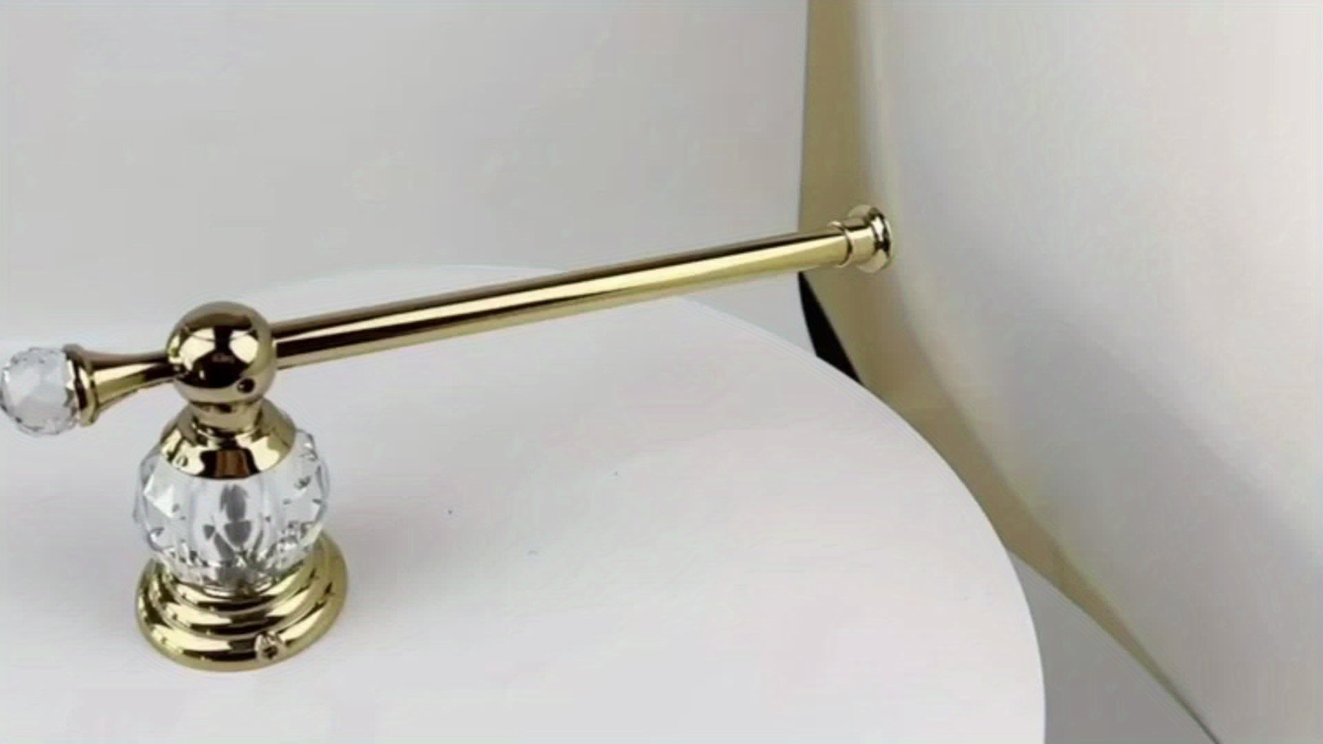 1pc Crystal Toilet Paper Holder & Stainless Steel Towel Rack - Wall Mount Tissue Holder, Creative Wall Décor Shelf, Luxury Bathroom Accessory, Easy Install for Bathroom, Bedroom & Living Room