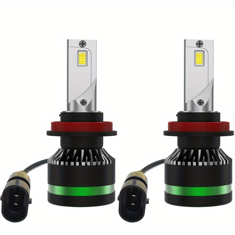 2Pcs H1 H7 H11 9005 9006 9012 H4 H13 9007 9004 LED Car Headlights, Bright 3570 CSP Chip 6000K White 50000 Lumens 200W High/Low Beam Fog Light Fast Heat Dissipation Plug-and-Play, Headlight Replacement