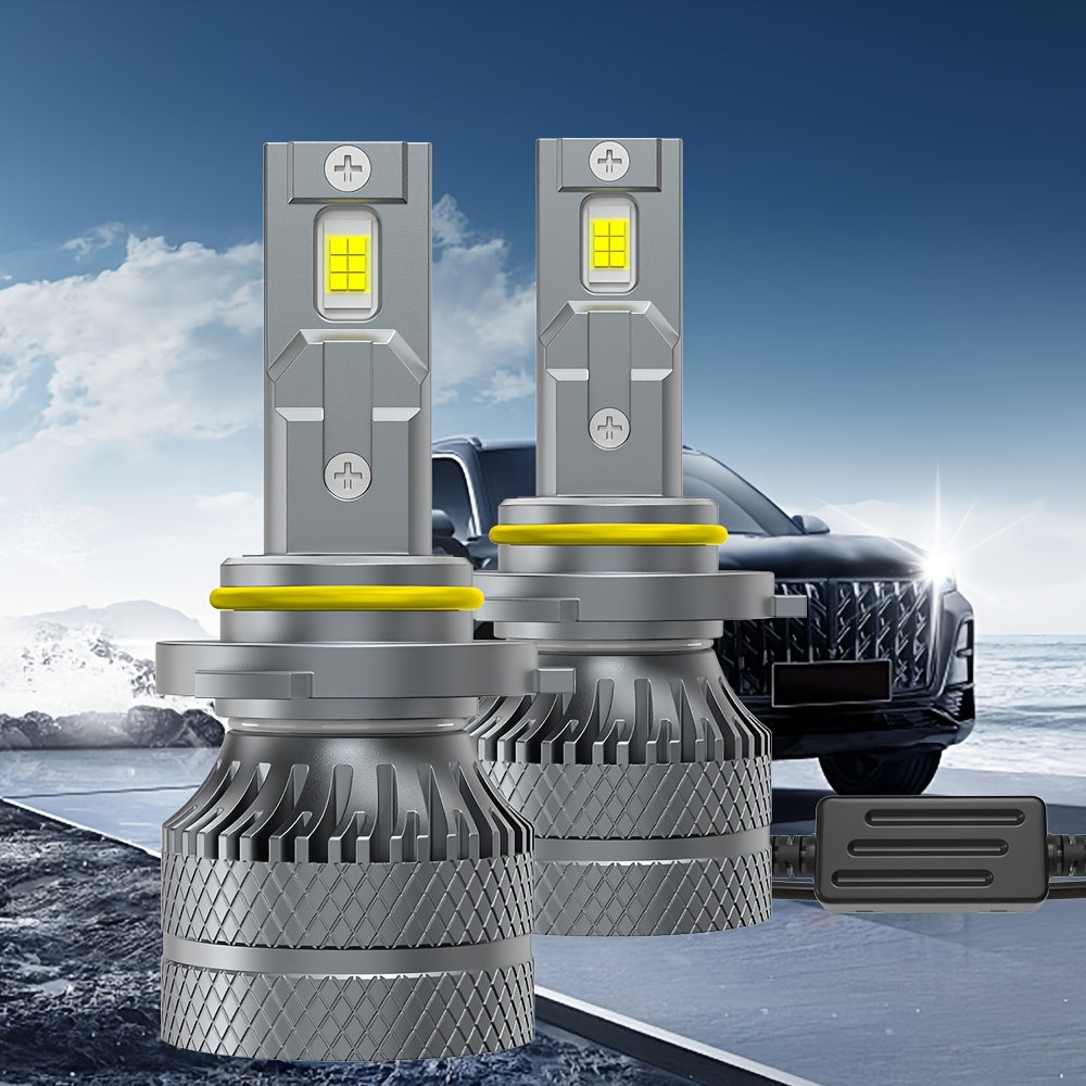 2PCS LED Car Headlights, Compatible with 9006/9005/9012, H11/H4/H1/H7 - 29500LM, 240W Power, 6500K High/Low Beam, Cool White Light, Plug-and-Play System, Built-in & External Driver, No Battery Needed