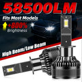 2-Pack Practical Headlights High Power 180W 58500 Lumens High/Low Beam Dual Mode 6000K Color Temperature LED Bulbs Models H1 H4 H7 H11 9005 9006 Fits 12V/24V Voltage 360° Beam Angle 1000% Brightness
