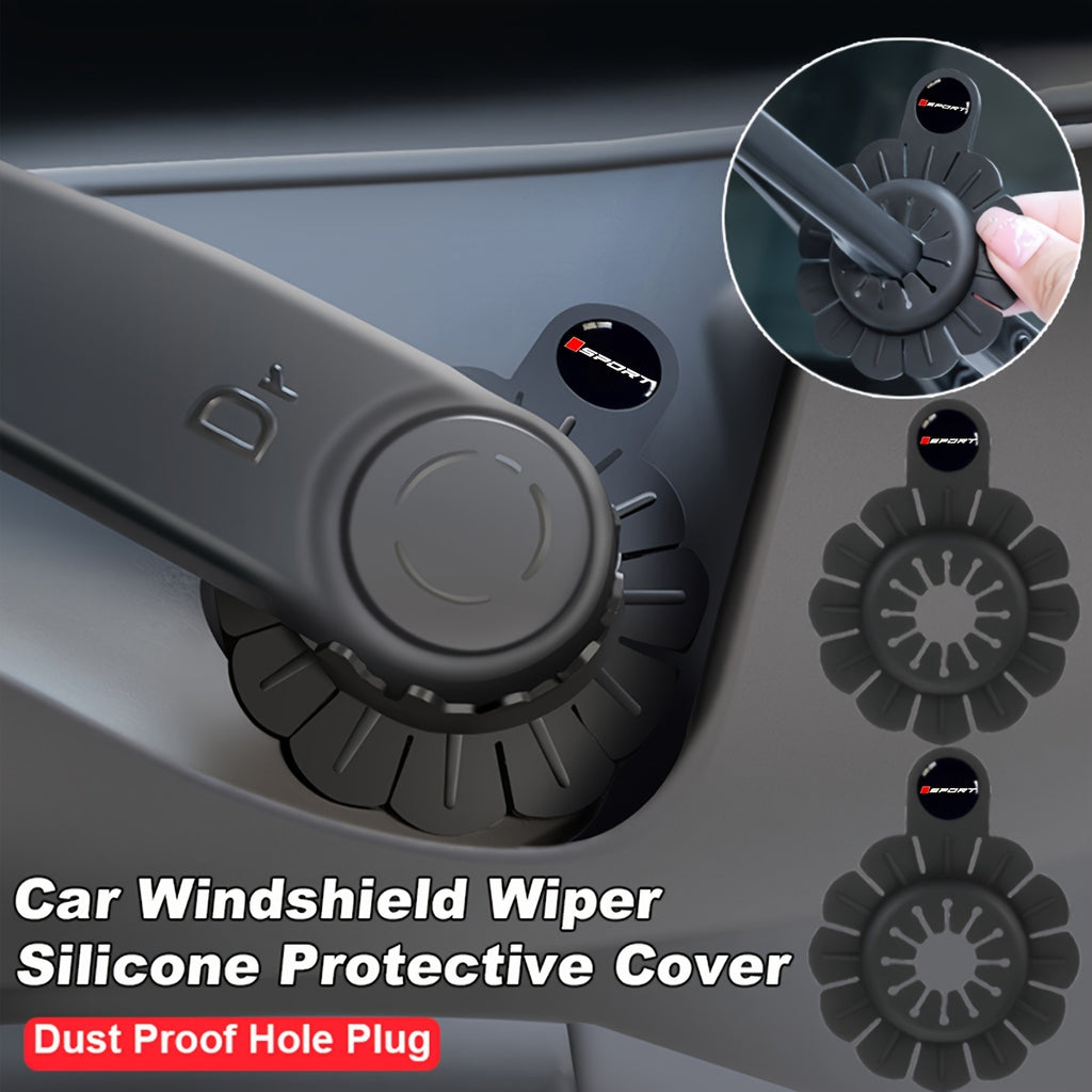1pc Car Windshield Wiper Silicone Protector Cover – Wiper Arm Dust Cover Pad for Toyota Honda Mazda Mitsubishi Jeep MG Models