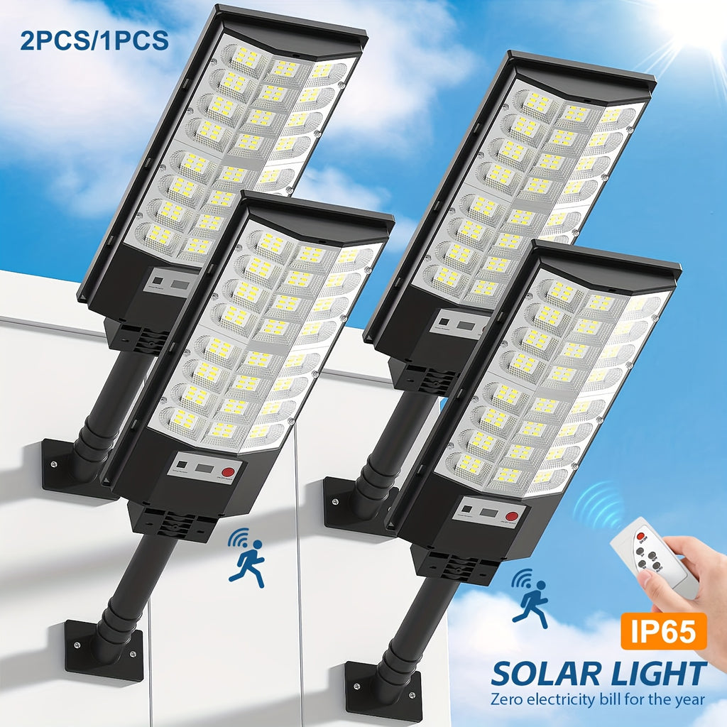 2 Pack / 1 Pack - Solar Outdoor Street Light, Home/Commercial Street Lighting, Super Bright Security Street Light, Automatic Sensor Switch with PIR Motion Sensor - Perfect for Street Lighting, Garden, Garage, Backyard, Doorway, RV Lighting