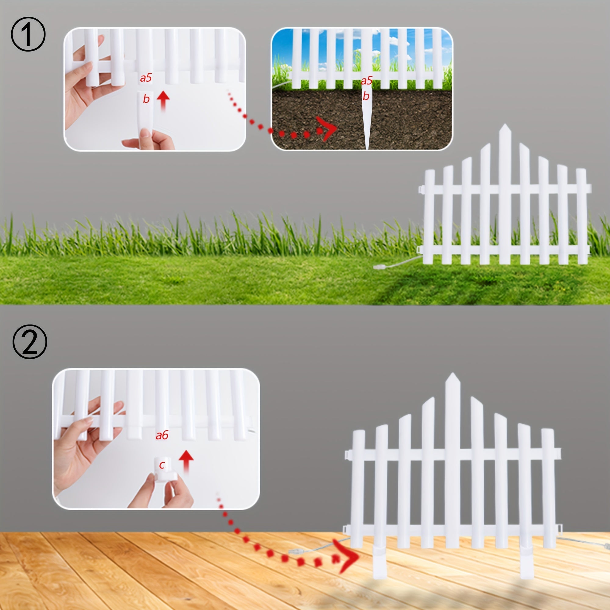 8-Piece Set, Each Size Width 13.78 Inches, Length 11.22 Inches, Solar Fence Light Outdoor Garden Decoration, Christmas Flashing Light Decor, Colorful LED Glowing Lantern, Courtyard Villa Decorative Light, Protection Rating IP44