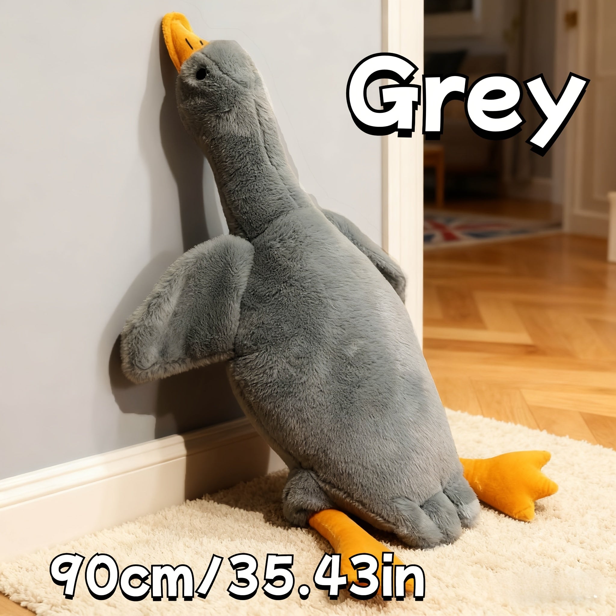 90cm/35.43in-大尺寸大鹅宠物毛绒玩具，狗狗伴侣玩具，适合大中小型宠物，多个颜色可选，宠物节日礼物、狗玩具&狗用毛绒玩具，刺绣眼睛及无拉链设计