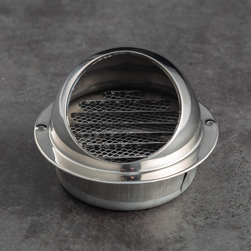 1 Piece 201 Stainless Steel Chimney Cowl, Exterior Wall Windproof Cover for Air Outlet, Kitchen Range Hood Rain Cover, Exhaust Vent Mesh Cover