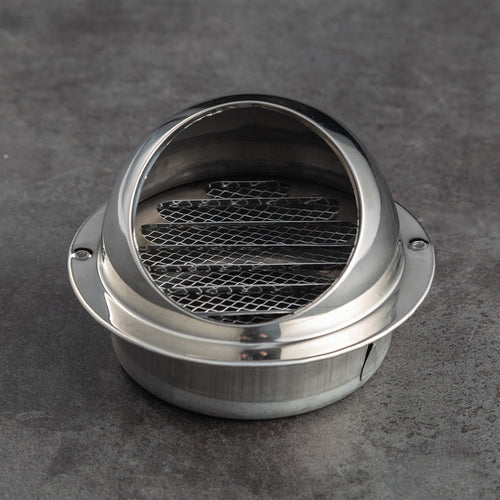 1 Piece 201 Stainless Steel Chimney Cowl, Exterior Wall Windproof Cover for Air Outlet, Kitchen Range Hood Rain Cover, Exhaust Vent Mesh Cover
