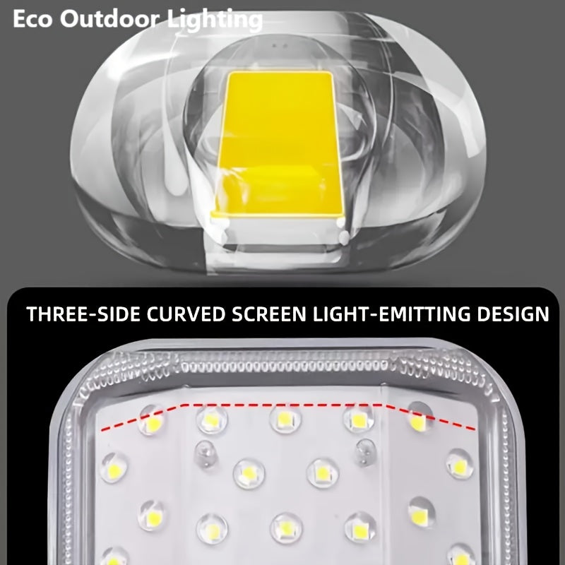 Solar Street Light, LED Wall Light, Courtyard Light, Outdoor Lighting, 6000mAh Lithium Battery, Smart Light Control, with Remote Control, Solar Charging, 74 High-Brightness LED Beads, Widely Used in Gardens, Lawns, Garages, Farmland