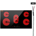 VEVOR Built-In Electric Radiant Ceramic Cooktop, 5 Burners, 35.4 x 20.5 Inches
