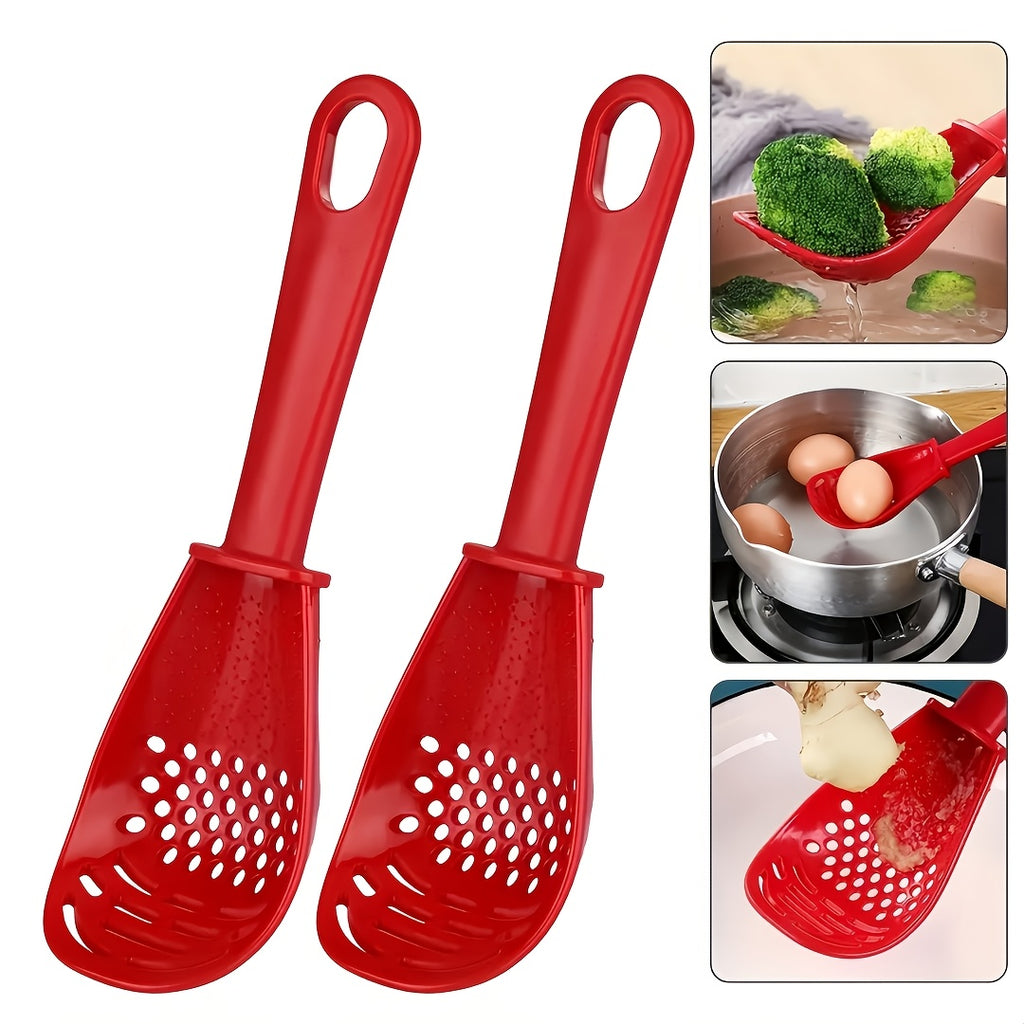 1 or 3 Pack 7-in-1 Multipurpose Kitchen Tool - Garlic Mincer, Egg Beater & Separator, Potato Masher with Strainer & Spatula | Space-Saving Utensil for Baking & Salad Prep (Dishwasher Safe)