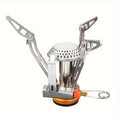 Pandatour Compact Stainless Steel Folding Stove - Portable Mini Gas Stove with Piezo Ignition, Ideal for Hiking, Camping, Picnic and Fishing | Lightweight, Durable & Easy-to-Use Outdoor Cooking Solution, Camping Stove