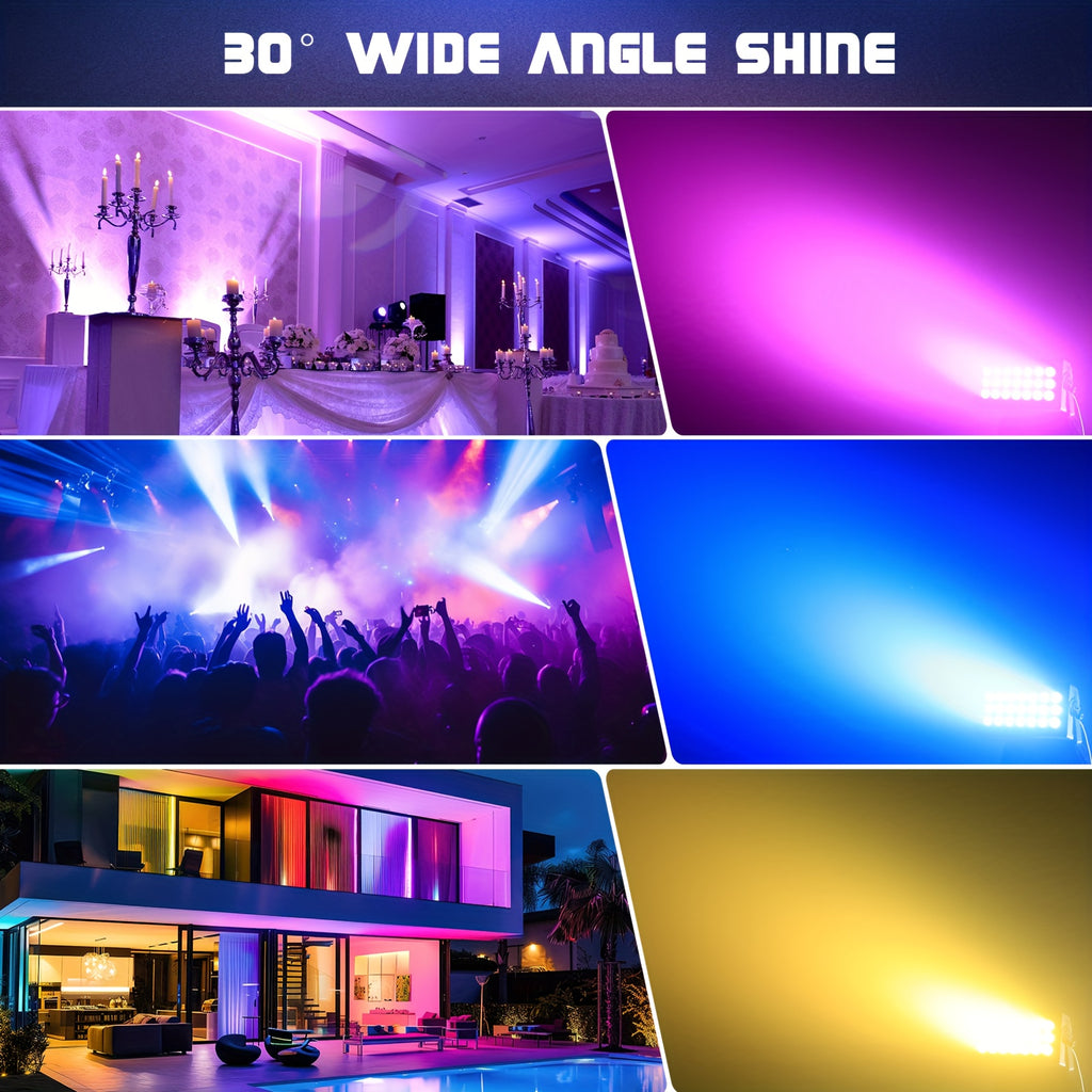 Stage Flood Light 21x15W LED RGBW Wall Washer Light DJ Party Light, DMX Control Sound-Active Stage Light Bar, Suitable for Weddings, Disco Parties, Party Lighting, Stage Effects, Dynamic Lighting, Durable Structure, Long-Lasting Bulbs