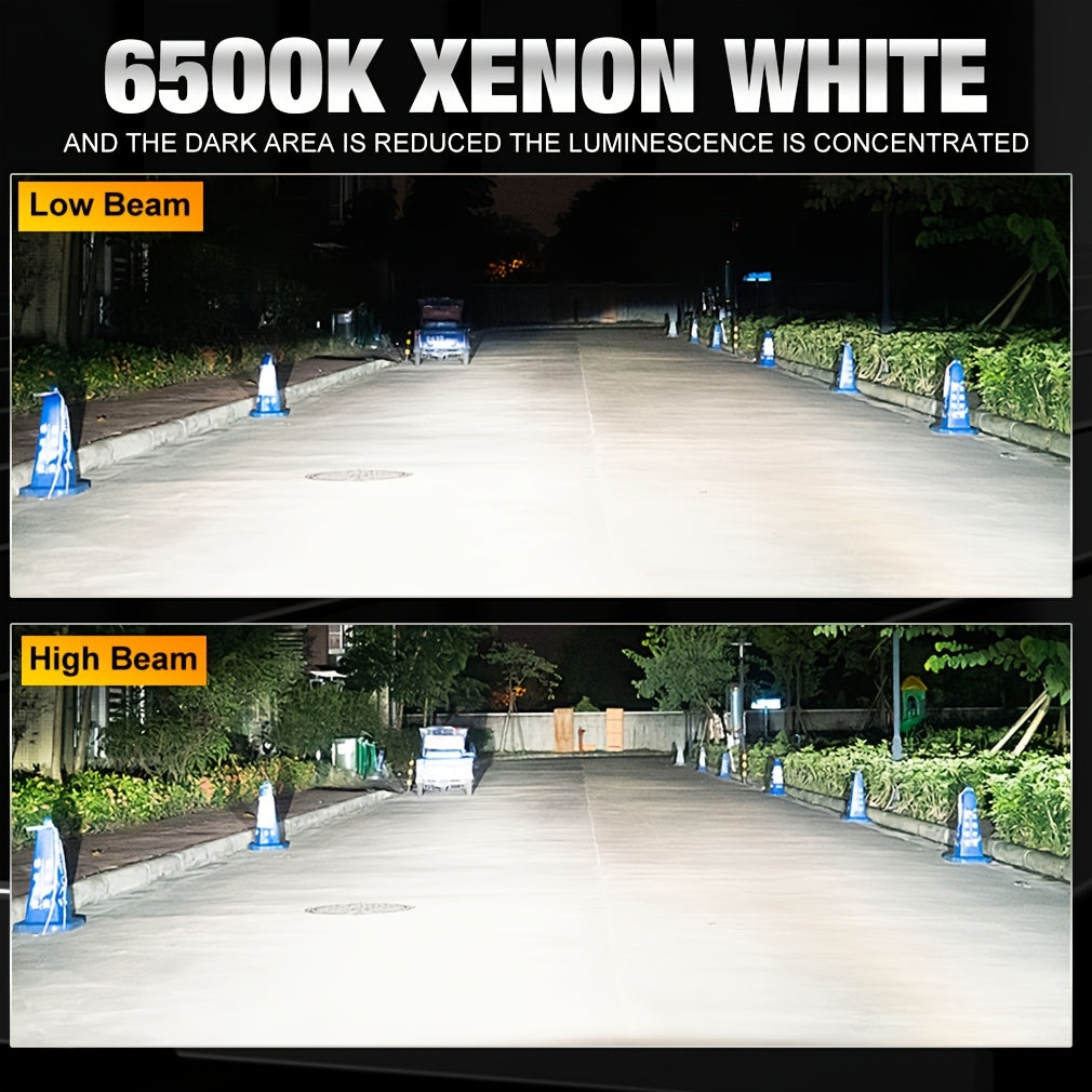 S&D 2Pcs 100W H1 LED Headlight Bulbs 30000LM Super Bright, No Battery H1 Fog Light 6500K White H1 LED Car Headlight Turbo Light High/Low Beam Bulb Car Headlight Easy Installation Plug-and-Play Turbo Fan Fits 99% of Cars with Canbus