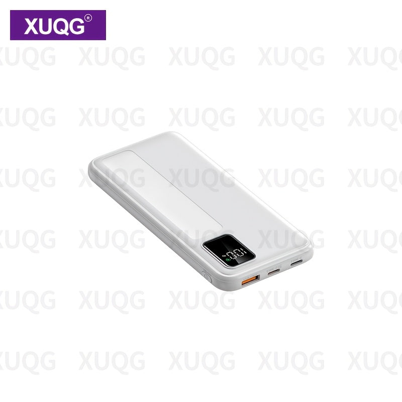 10000mAh Power Bank with LED Battery Display, Dual Outputs, Compact Portable Charger for Outdoor Emergency and Mobile Devices