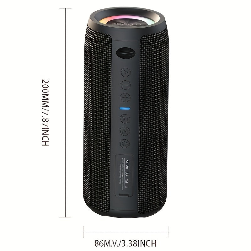ZEALOT S51 Pro 无线蓝牙音箱，双设备连接，24小时播放时长，具备强劲立体声和深沉低音。包含充电线和Aux线，兼容手机/平板电脑/电视。