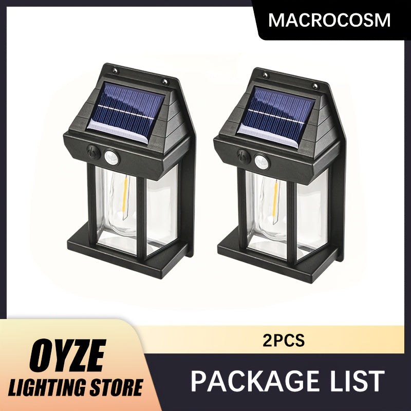 1/2/4 Pack Smart LED Solar Light, PIR Motion Sensor Solar Wall Light, Outdoor Solar Charging High Brightness Street Light, 3 Modes Solar Powered Decorative Garden Light Security Lighting, Mini Step Light, Perfect for Porch, Pathway, Courtyard