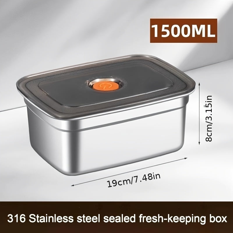 Buy 3 Get 3 Free – 6-Piece Stainless Steel Airtight Food Storage Containers with Lids – Leak-Proof & Stackable Metal Meal Prep Containers – Fridge & Pantry Organization – Freezer Safe Kitchen Essentials