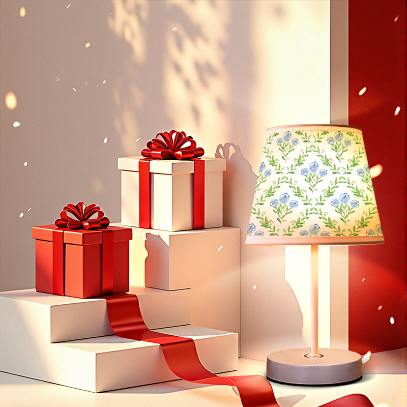 1PC set healing watercolor blue flower and soft green枝叶 intertwined pattern 3D stereoscopic light and shadow lamp, USB powered, home dormitory decorative ambiance light, creative gift for Valentine‘s Day, birthday, Christmas