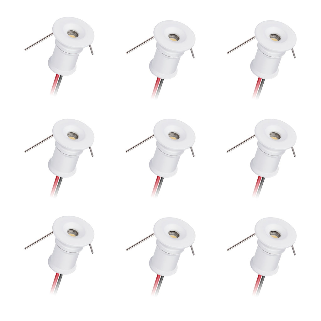 1W DC12V LED mini tube light, silver/black/white shell options, spotlight, cabinet light, display lighting, decorative lighting, 9-piece set