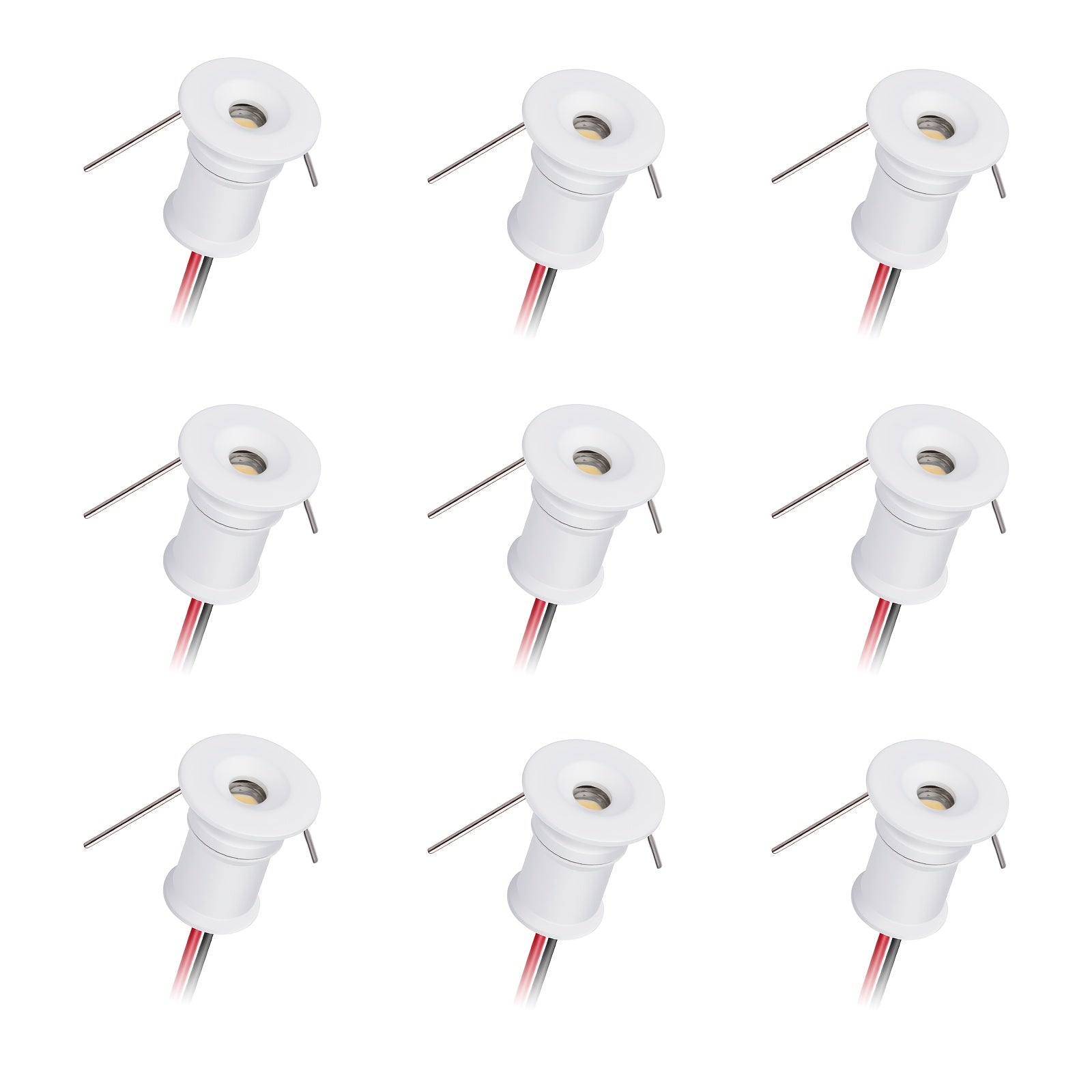 1W DC12V LED mini tube light, silver/black/white shell options, spotlight, cabinet light, display lighting, decorative lighting, 9-piece set