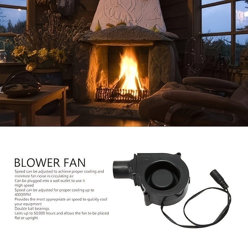 75x30mm Brushless DC Blower Fan, 4000RPM Adjustable Speed DIY Cooling Fan, Ball Bearing Blower for Computer and Other Electronic Devices