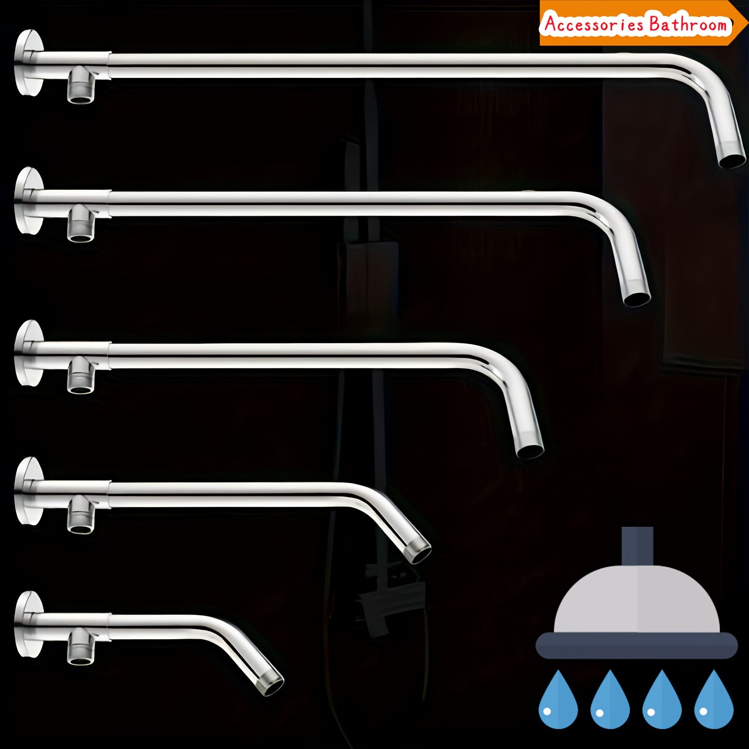 Modern Black Wall Hook - Easy Install Adhesive Towel Hook for Bathroom & Kitchen - Durable Robe, Clothes, Hat & Key Holder | Bathroom Accessories