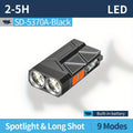 1 Upgraded Work Light, SMILING SHARK SD5370 COB Flashlight, 9 Lighting Modes, Type-C Charging, Built-in Ultra-Bright LED Chip, Lightweight for Night Camping, Exploration, Repair & Home Use