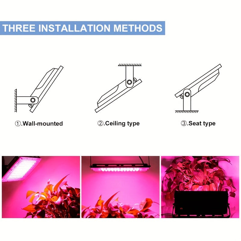 Full Spectrum Plant Grow Light with Interface, Supplemental Lighting for Vegetables, Succulents, Flowers, Fruits and Various Plants, Provides Complete Growth Illumination Coverage