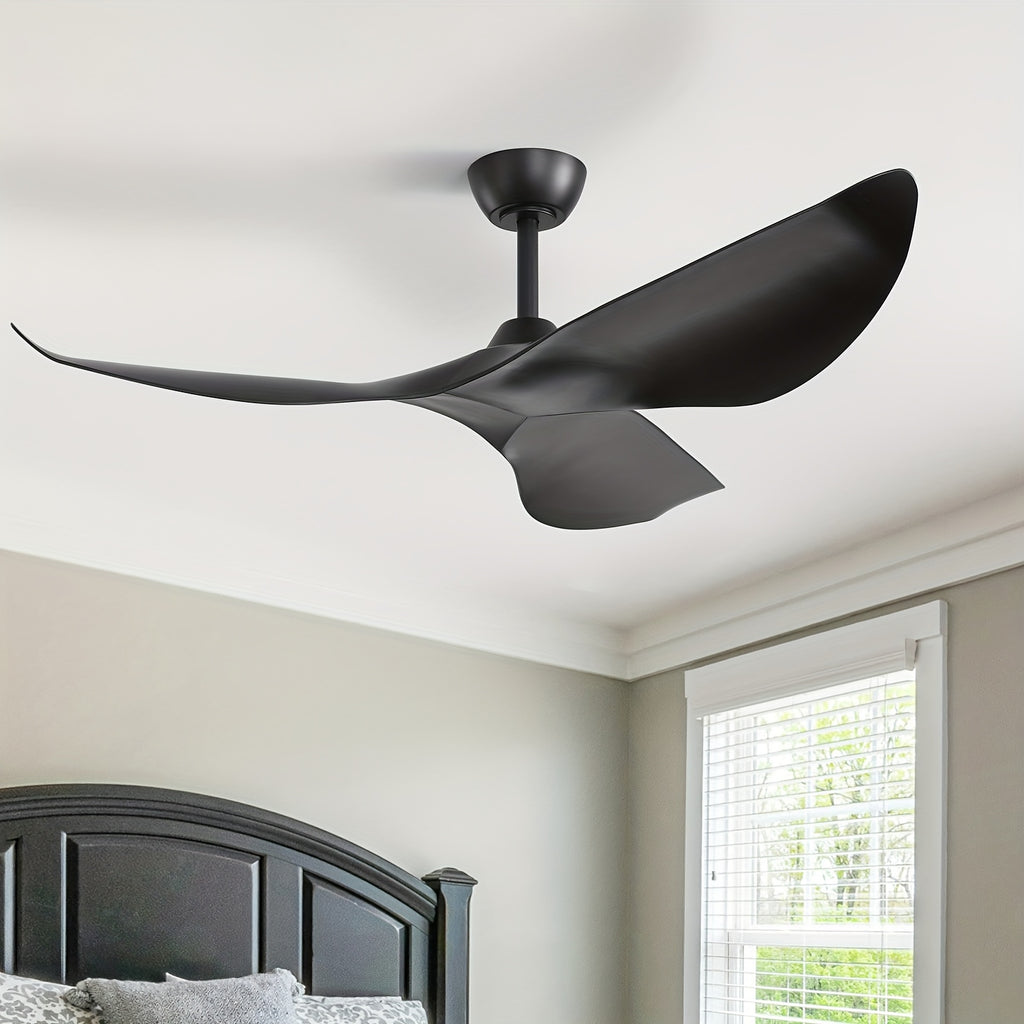 Sofucor Modern 38" Smart Ceiling Fan, Remote Control, DC Motor, 3-Blade Design – Quiet Operation, Black/White, Outdoor Rated (120V), Ceiling Mount – Modern Bedroom & Living Room Fan