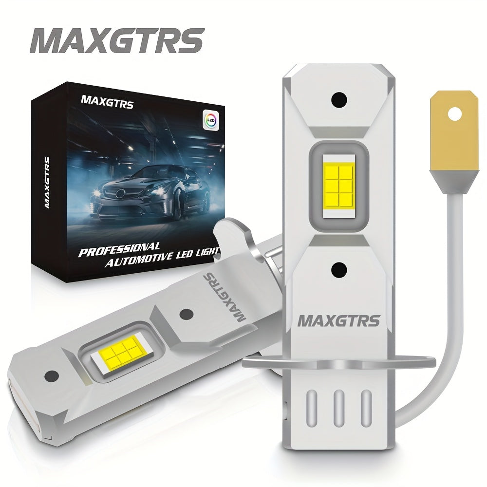 2-Pack H3 LED Bulbs Canbus Fanless High Beam 6500K White 3000K Yellow Car Truck Fog Light Driving Light DRL 12V/24V