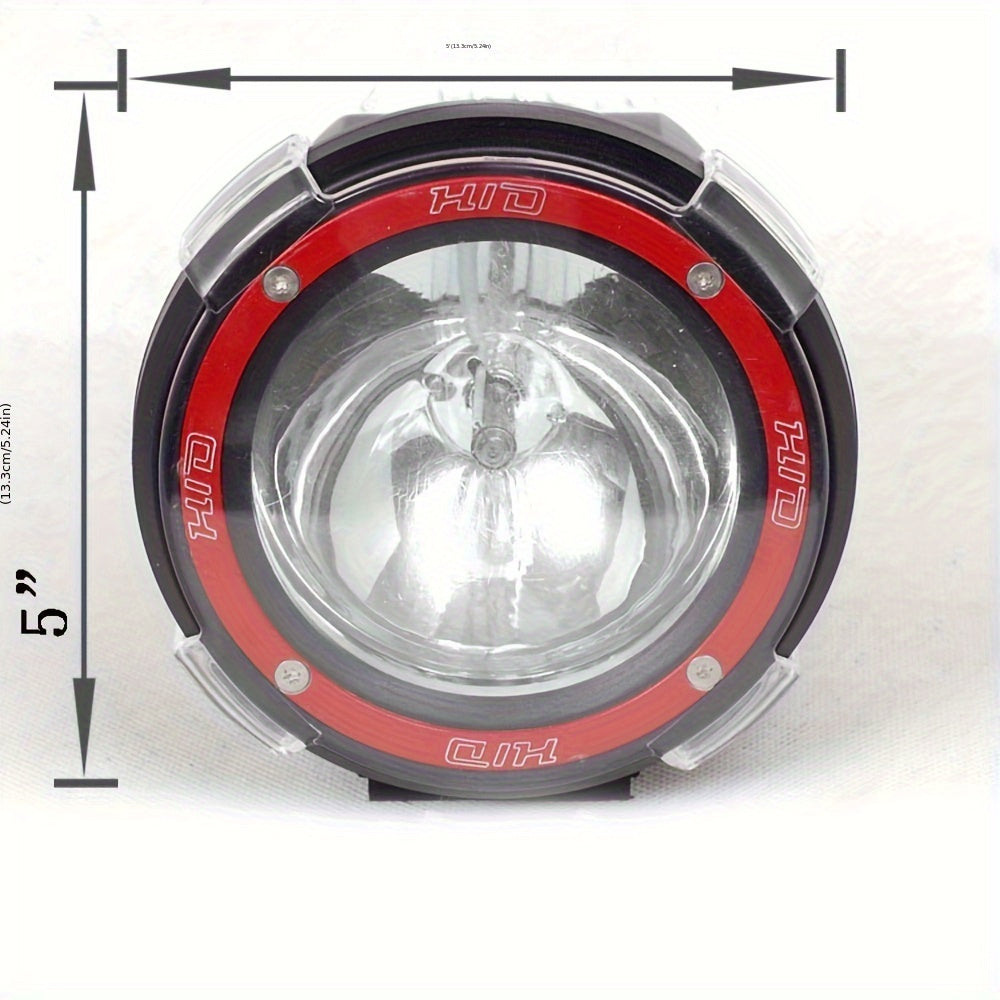 5-inch HID xenon driving light 12-24V 55W yellow/white cover off-road vehicle roof modified work light outdoor spotlight fishing light