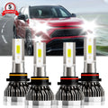 For Toyota RAV4 1998-2012 Front Headlight LED High/Low Beam Bulb Combo Kit, 4-Pack, 6000K White Super Bright 10000LM, No Battery Included