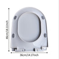 1Pc Toilet Lid & Tank Cover Set - Silent Closed Toilet Seat Cover, Durable PP Material, Easy On/Off, U-Shaped Design, Bathroom Comfort