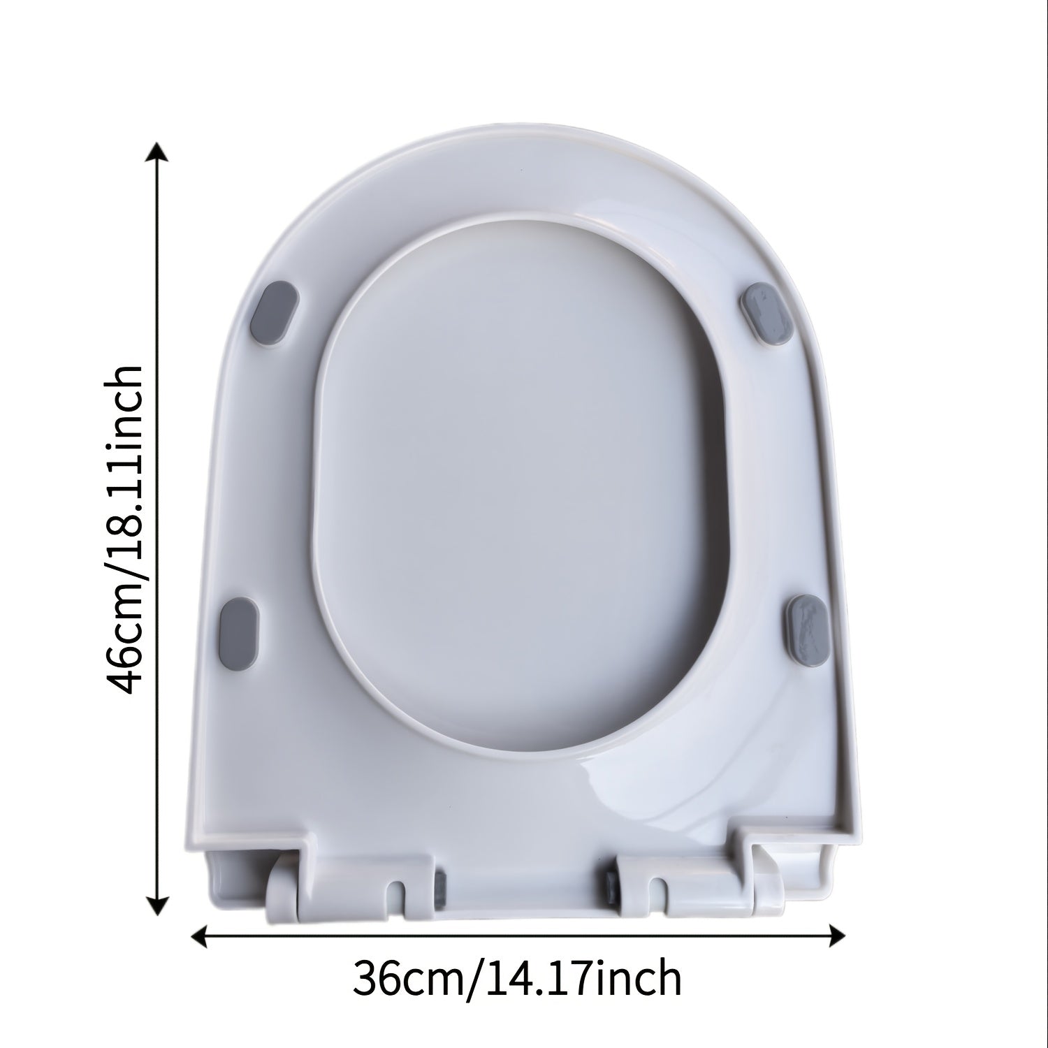 1Pc Toilet Lid & Tank Cover Set - Silent Closed Toilet Seat Cover, Durable PP Material, Easy On/Off, U-Shaped Design, Bathroom Comfort