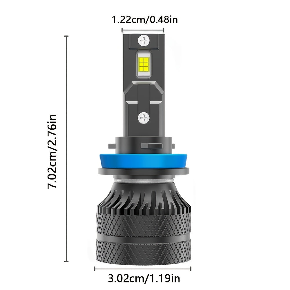 This set includes two H1, H4 and H7 LED bulbs, featuring super bright 3570CSP chips, compatible with 99% of car models. They provide automotive lighting with a brightness of 26893 lumens, 120W power