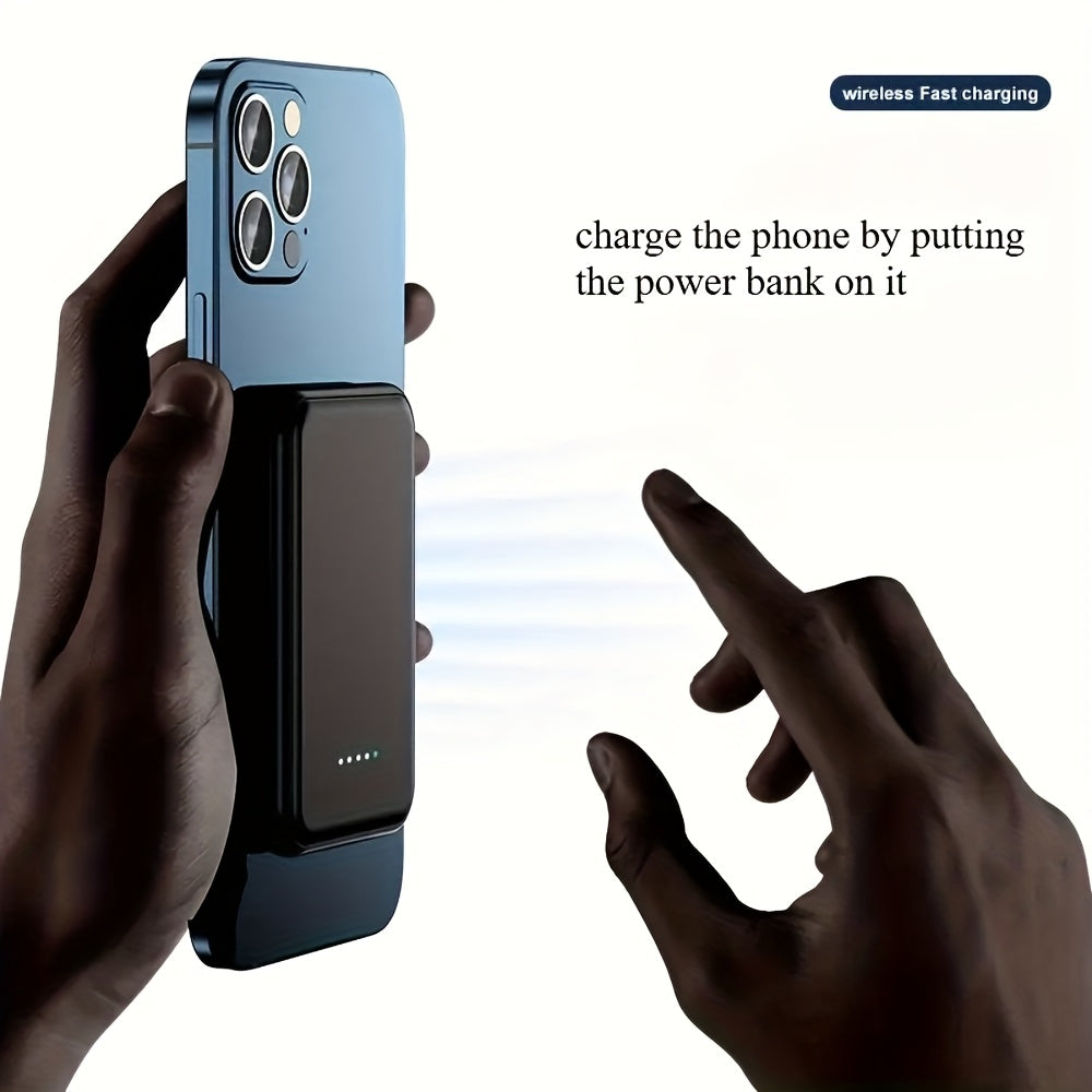 Mini Wireless Power Bank Magnetic Portable Charger 10000mAh, Magnetic Battery Pack USB Portable External Backup Battery Charger for iPhone 16/15/14/13/12/Pro Max/Plus Series, for Outdoor Camping, Ideal Gift