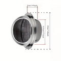1 Piece 201 Stainless Steel Chimney Cowl, Exterior Wall Windproof Cover for Air Outlet, Kitchen Range Hood Rain Cover, Exhaust Vent Mesh Cover