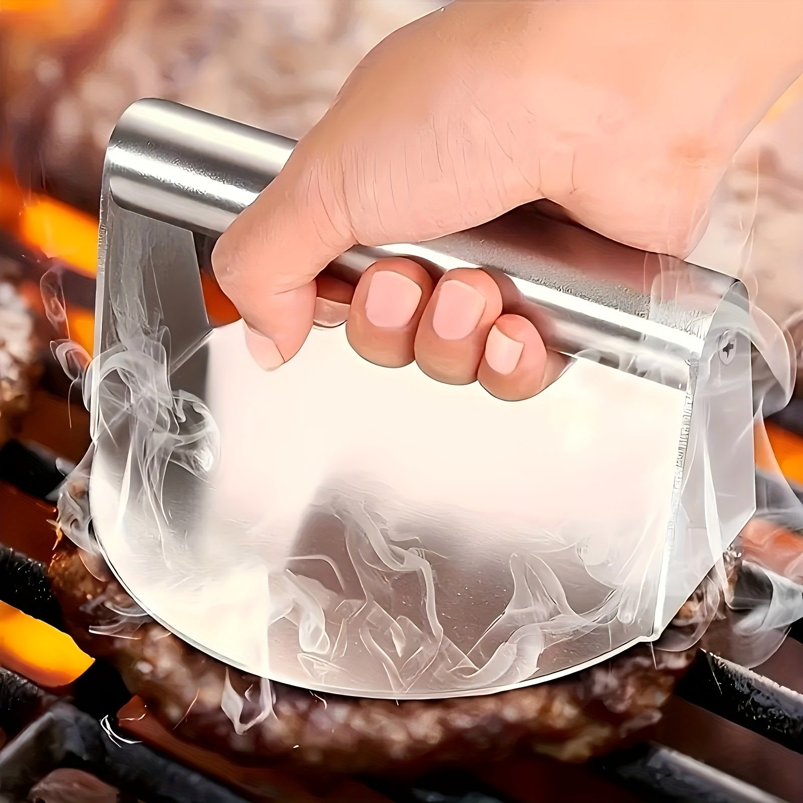 Stainless Steel Hamburger Press – Non-Stick Design, Effortlessly Presses Uniform Patties. Ergonomic Handle for Easy Grip & Effort-Saving, Flattens Meat Evenly.