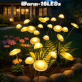 10 LED Solar Garden Mushroom Light 8/6 LED - IP44 Outdoor Courtyard Decorative Light, Perfect for Courtyard, Garden, Lawn, Pathway, Wedding & Festival Aisle Decoration