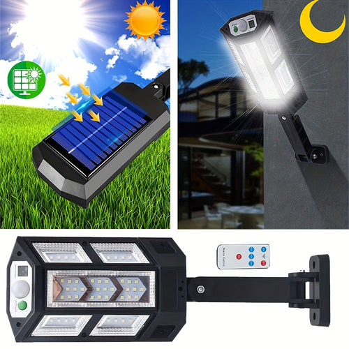 1/2/4 Pack 43LED Solar Street Light with Remote Control