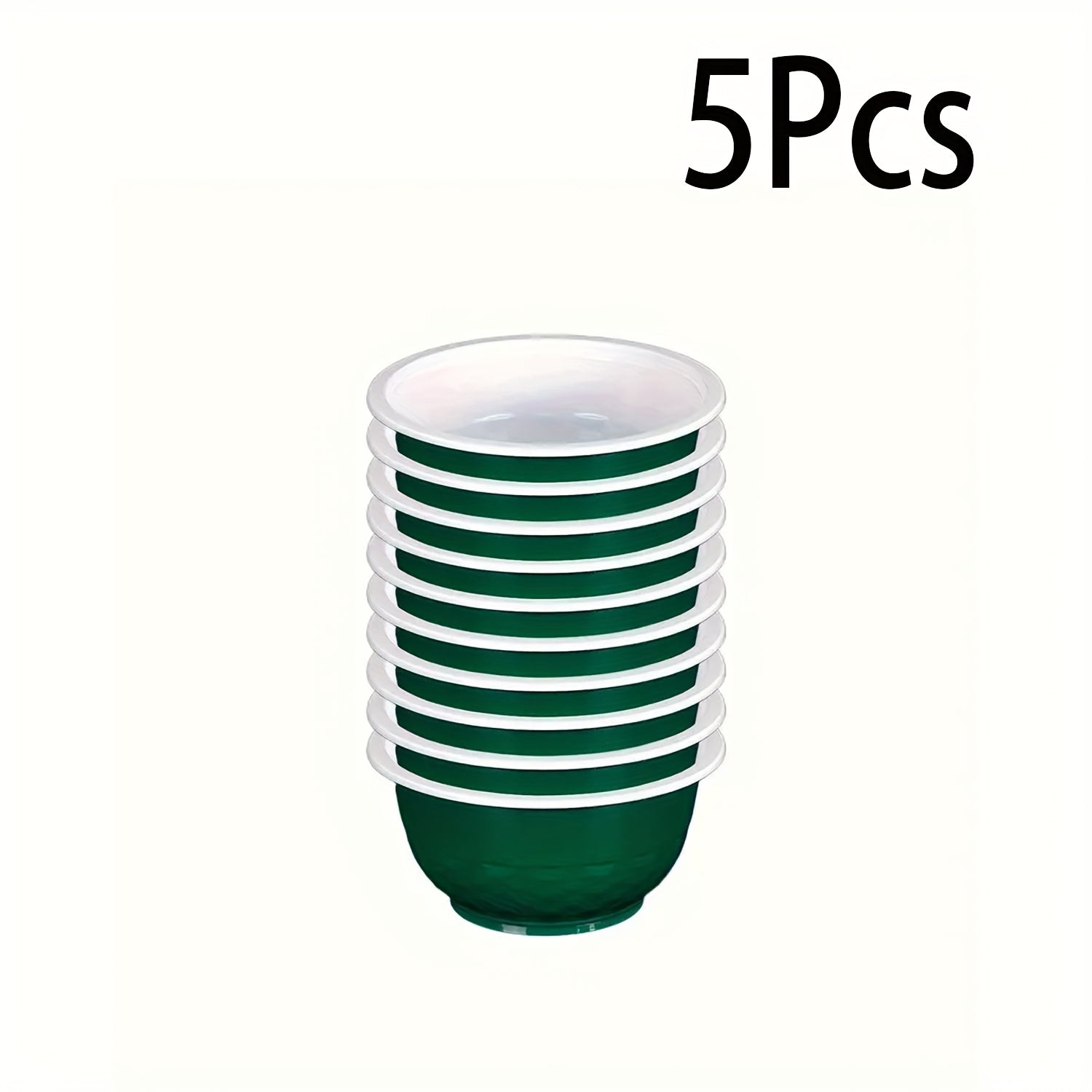 25/5PCS Party Cup & Bowl Set, Disposable Plastic Bowls, Soccer Bowl, Salad Bowl, Dessert Bowl – Perfect for Weddings, Outdoor Camping, Birthday Parties, St. Patrick's Day, Graduation Season, Soccer Parties