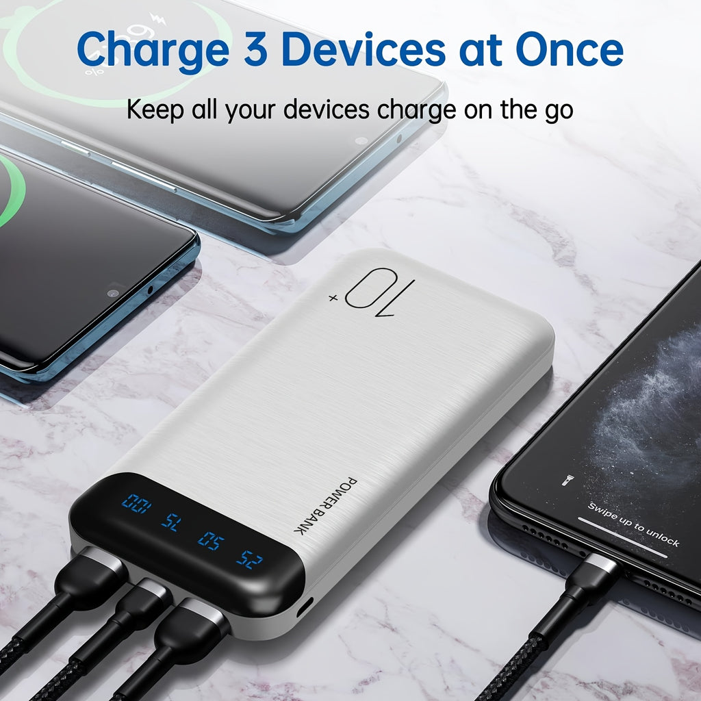 Portable Charger Power Bank 20000mAh Powerbank PD 20W And QC 4.0 Fast Charging External Battery Pack with USB-C LED 3 Outputs & 2 Inputs Portable Charging for iPhone And Android Tablet