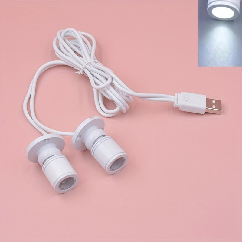 Dual-head USB LED desk lamp, with gooseneck arm and USB cable - suitable for office, aquarium, bookshelf - USB spotlight, ceiling/luminaire (not compatible with USB port)