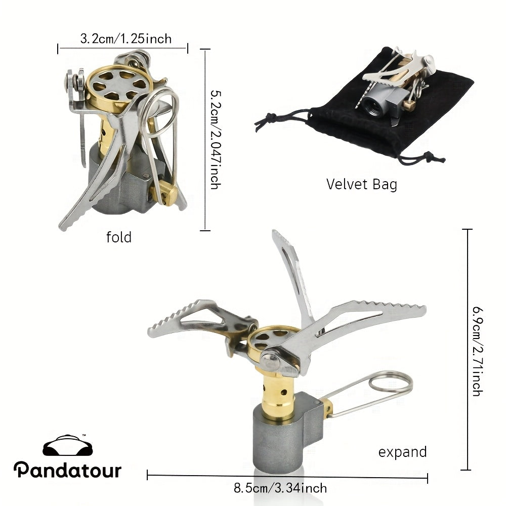 Ultra-Light Mini Camping Stove, Portable Foldable Outdoor Hiking Gas Stove, Backpacking Cooking Tool, Compact Picnic Stove, Easy to Set Up, Outdoor Water Boiling Equipment