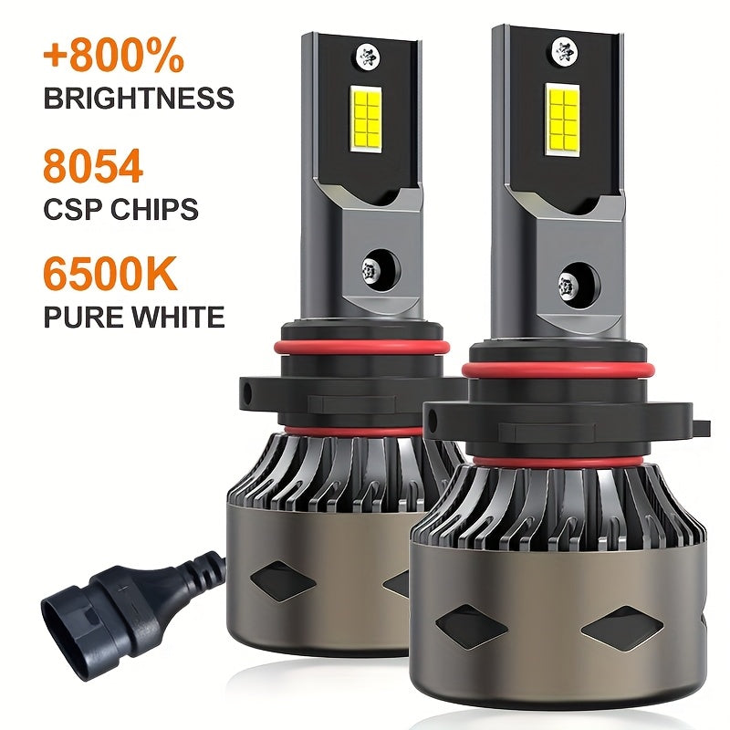 2Pcs H11 H4 H7 H1 Super Bright Car LED Headlight Bulbs Canbus LED Car Headlights 30000LM Mini Car LED Light Extra Large LED Chips Ultra Durable