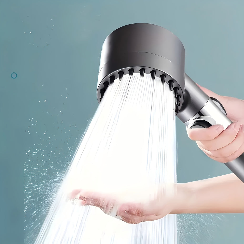 High Pressure Shower Head with Turbo Spray - Wall Mount, No Power Needed, 6-Stage Water Filter, Skin-Friendly - Rain Shower Set with 68-inch Hose