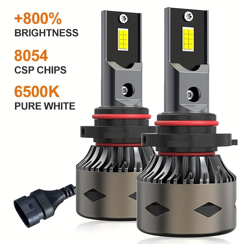2Pcs H11 H4 H7 H1 Super Bright Car LED Headlight Bulbs Canbus LED Car Headlights 30000LM Mini Car LED Light Extra Large LED Chips Ultra Durable